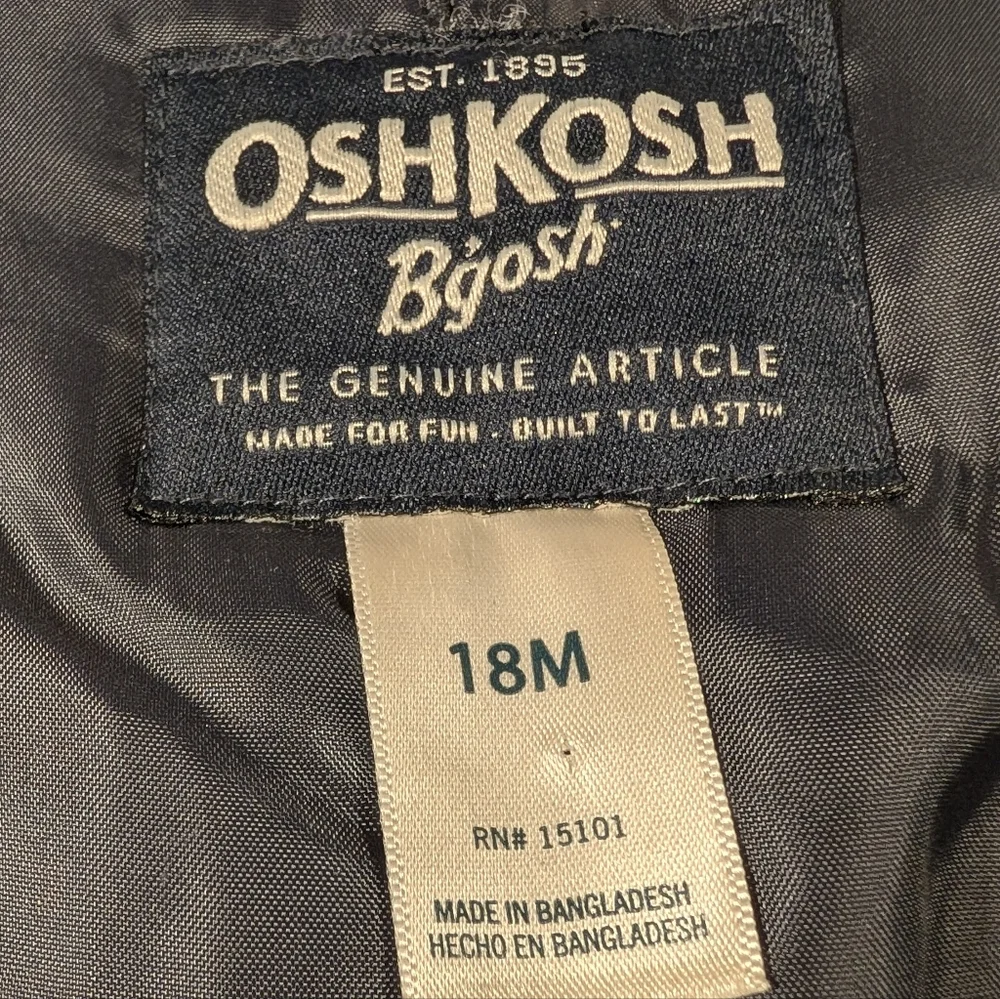Oshkosh B'gosh Kid's Snowbib Overalls Size 18 Months